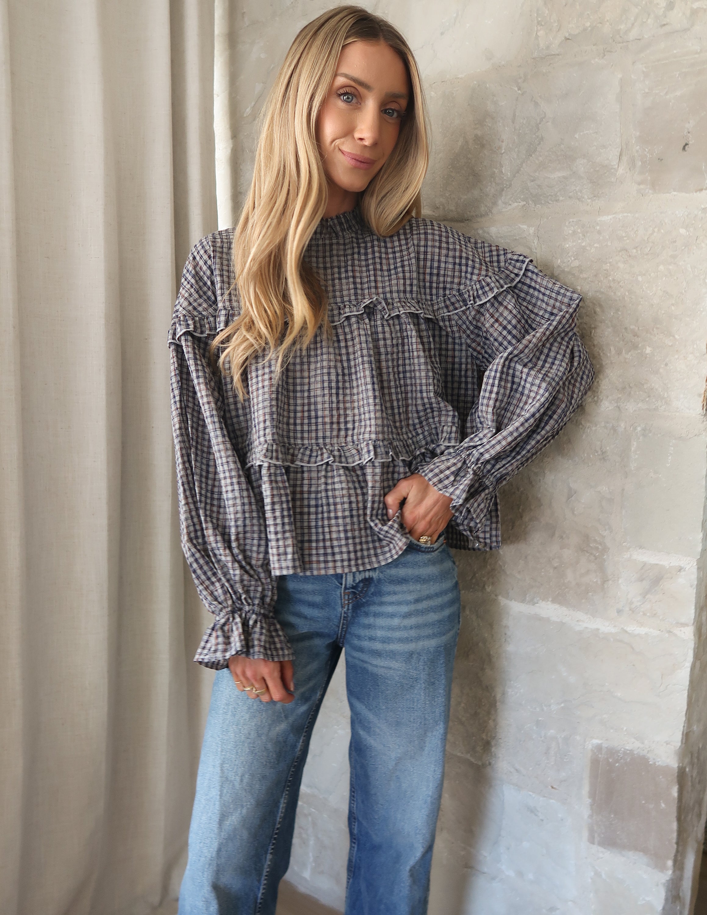 Sloane Plaid Top