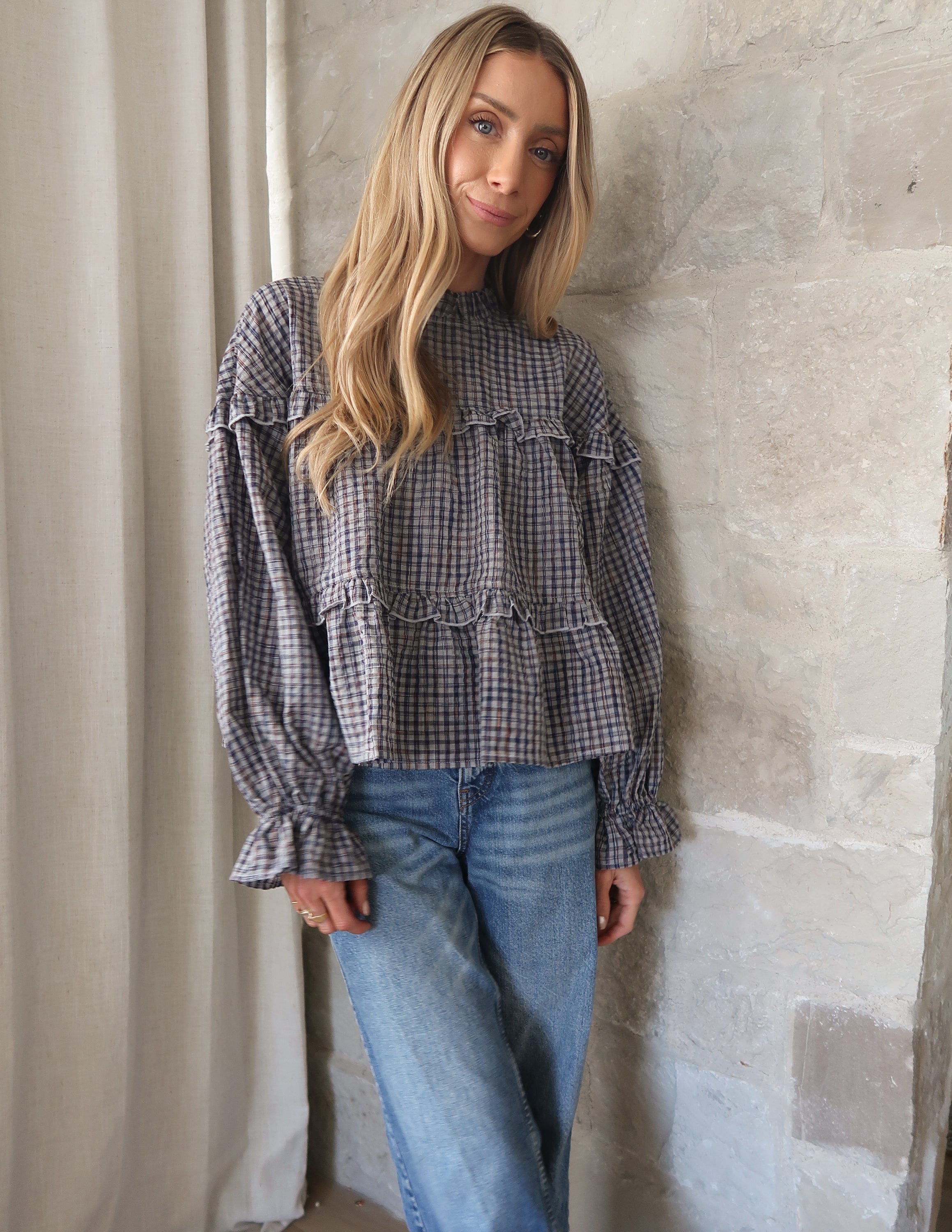 Sloane Plaid Top
