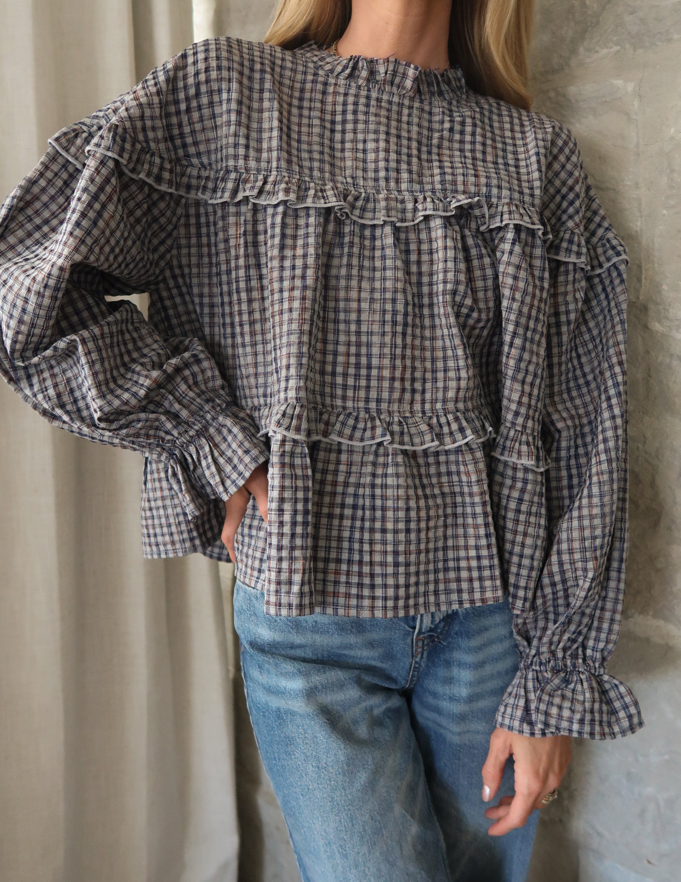 Sloane Plaid Top