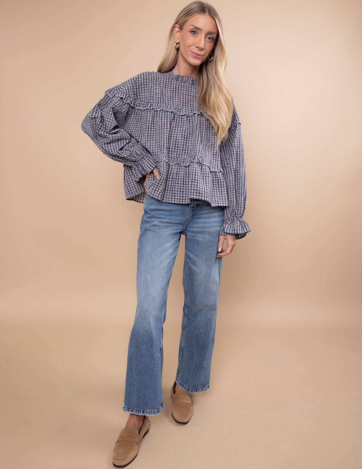 Sloane Plaid Top