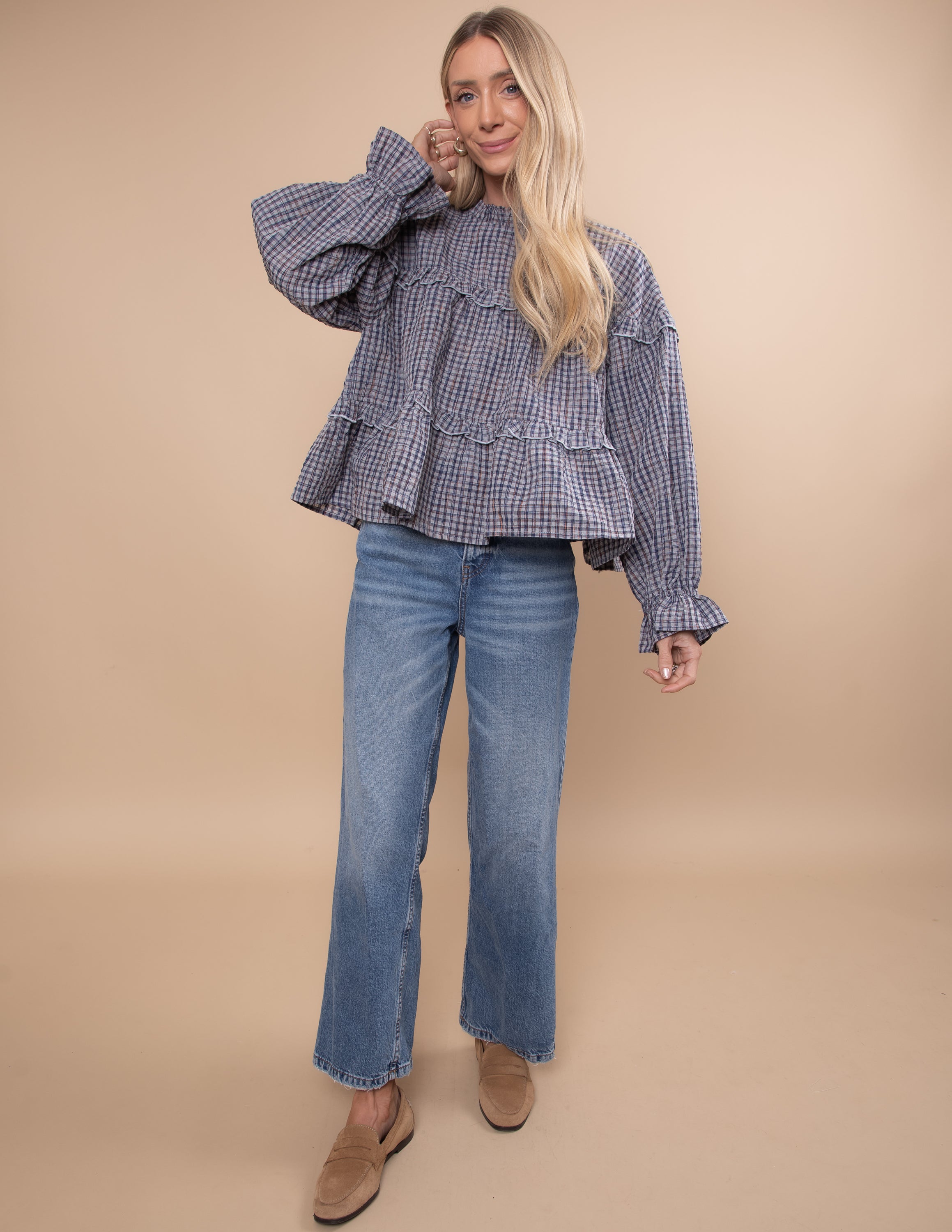 Sloane Plaid Top