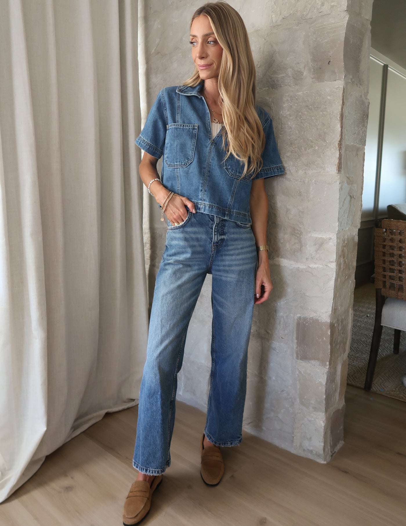 Skye Denim Crop Top