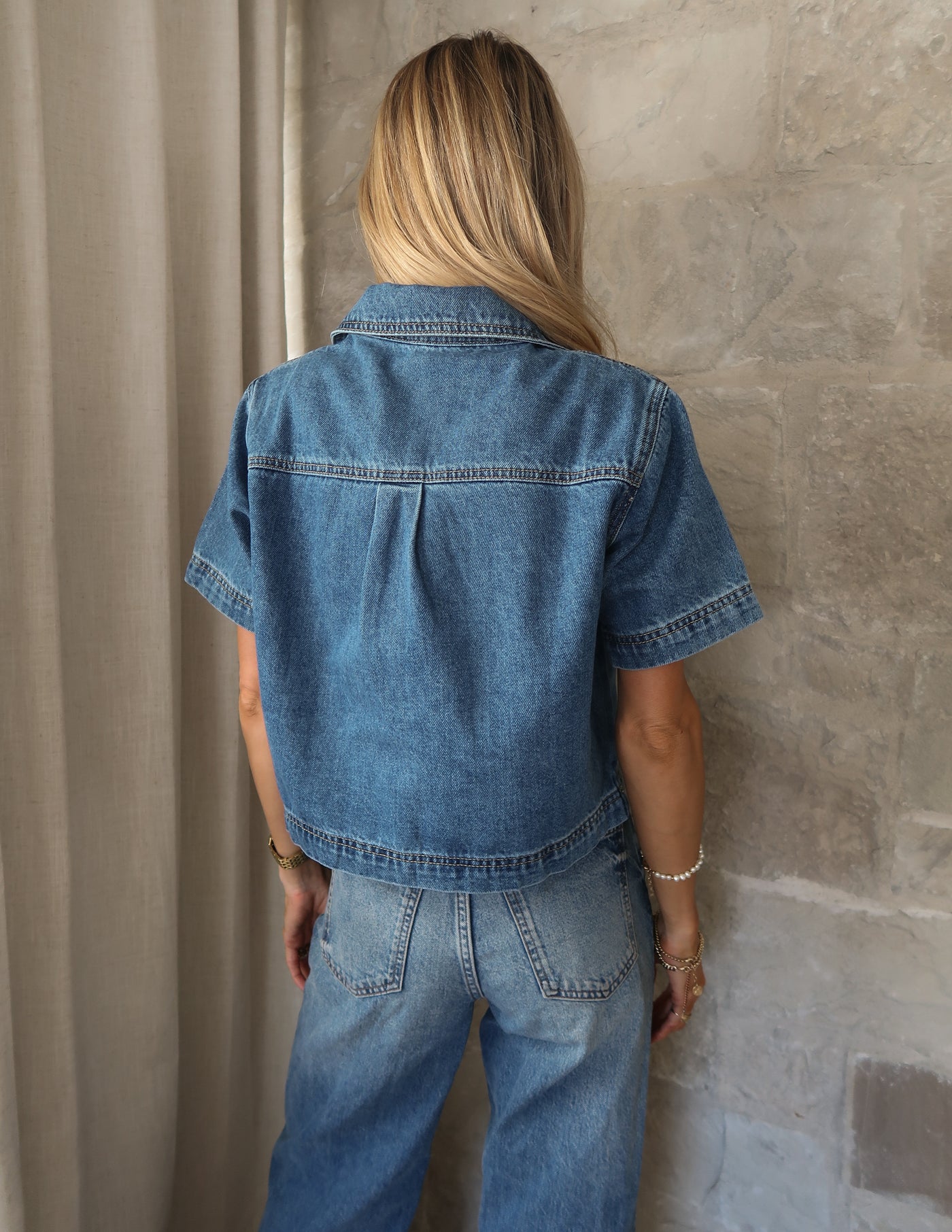 Skye Denim Crop Top