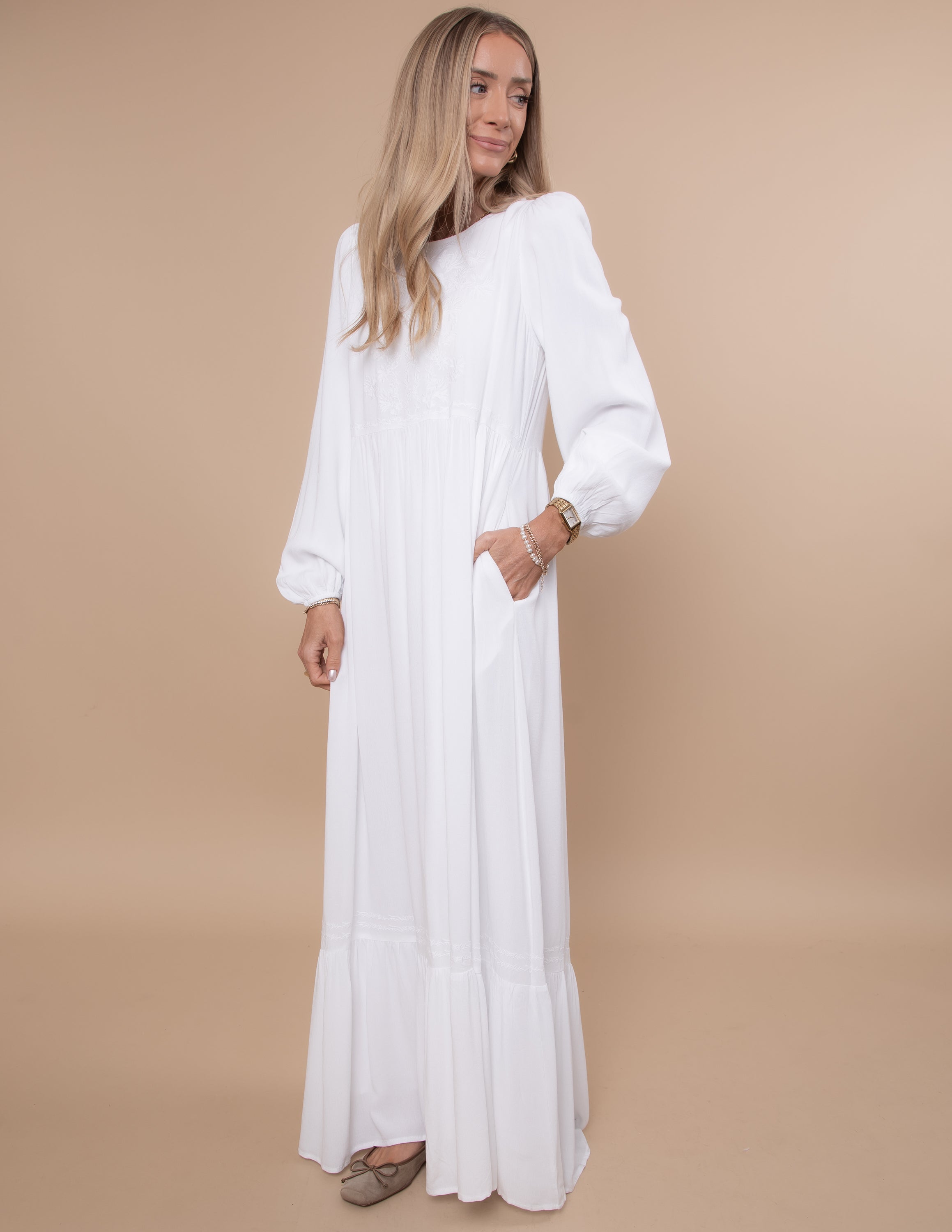 Starlight Embroidered Temple Dress