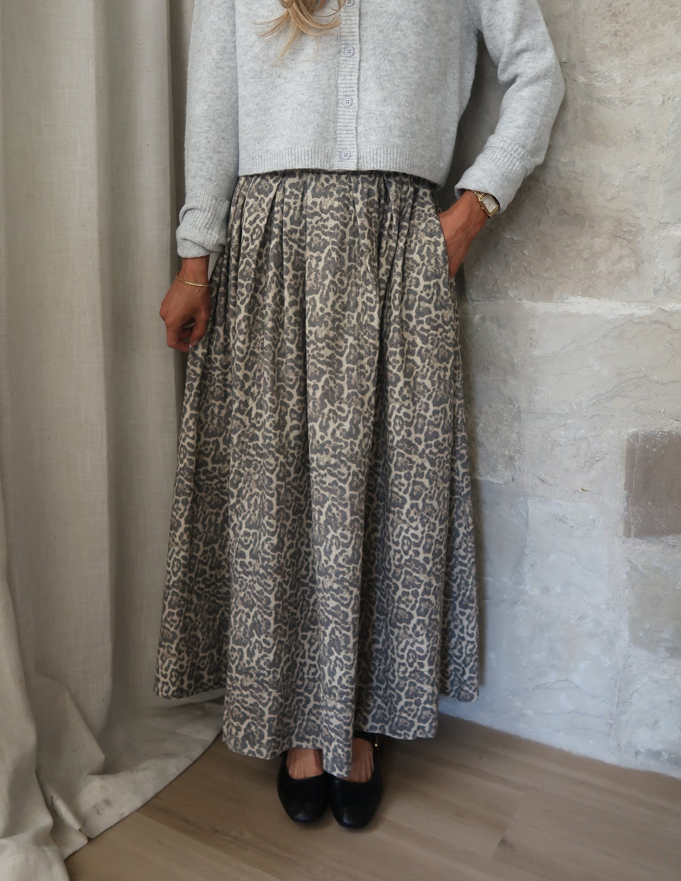 Quincy Leopard Skirt