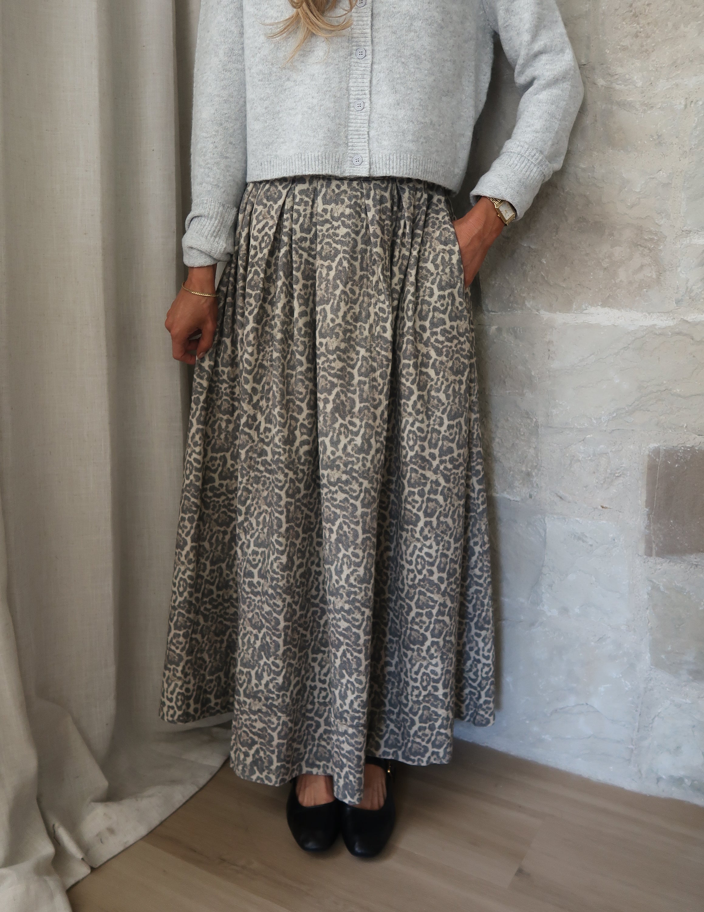 Quincy Leopard Skirt