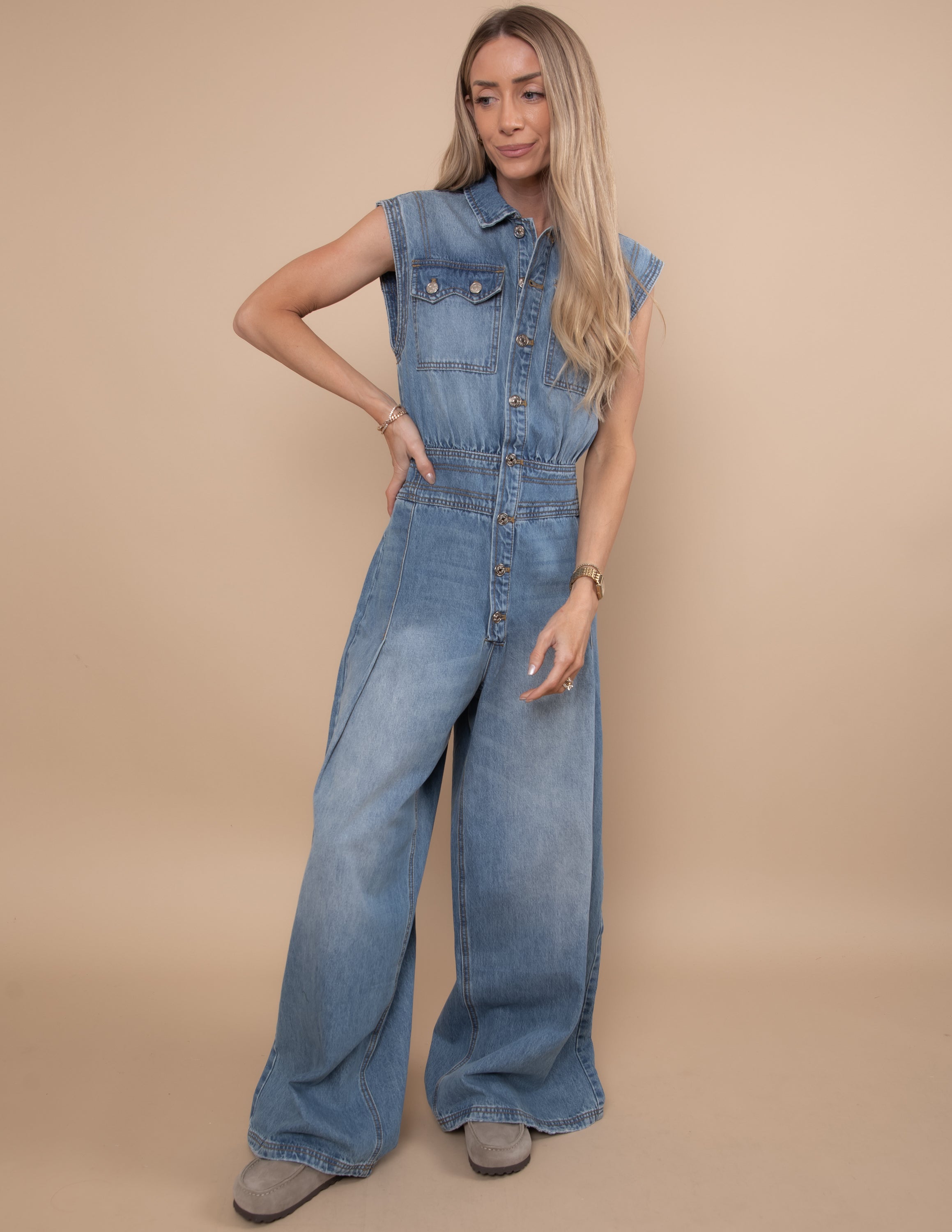 High Noon Denim Jumpsuit