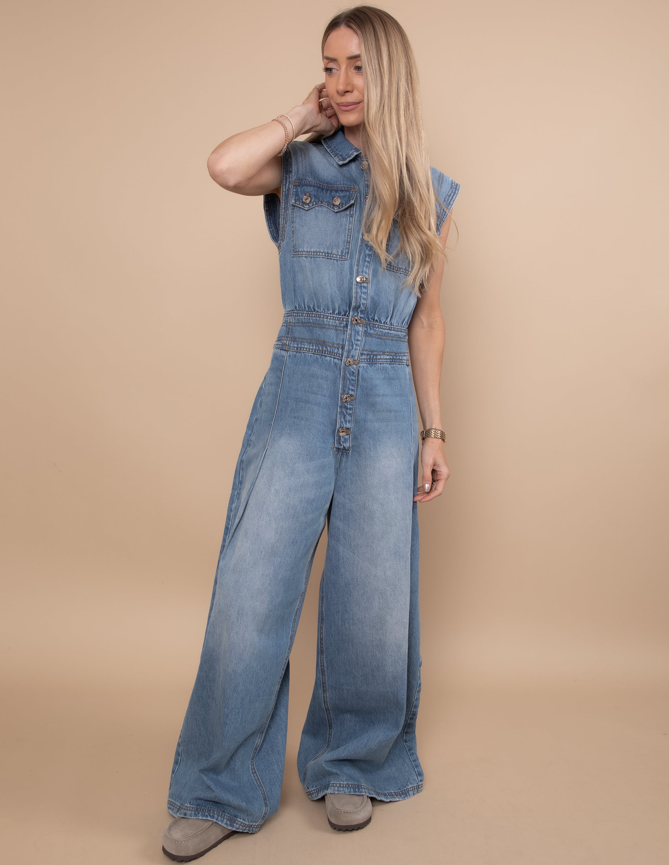 High Noon Denim Jumpsuit
