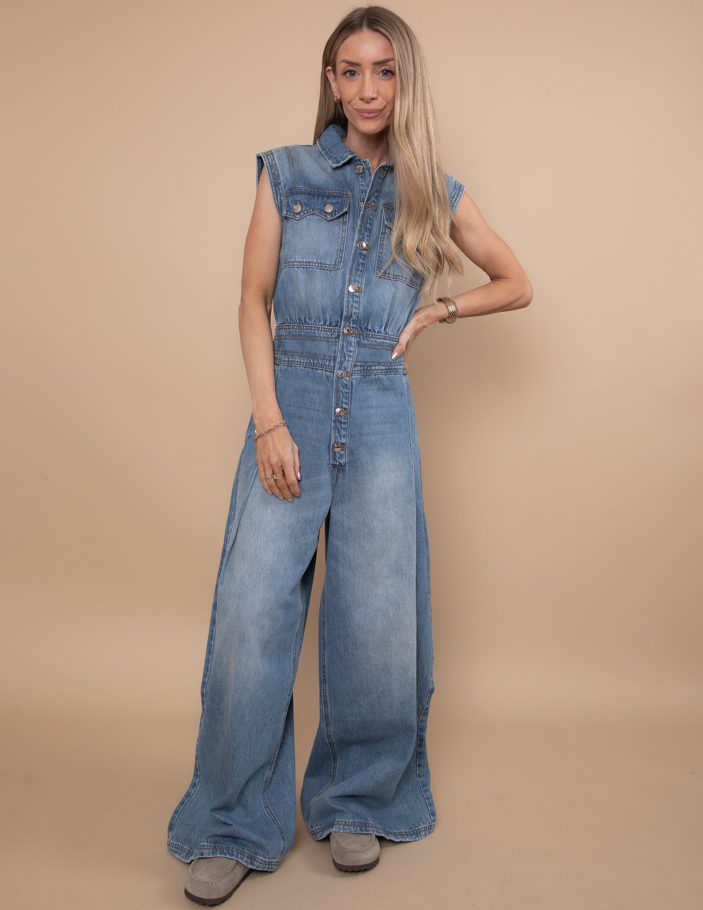 High Noon Denim Jumpsuit