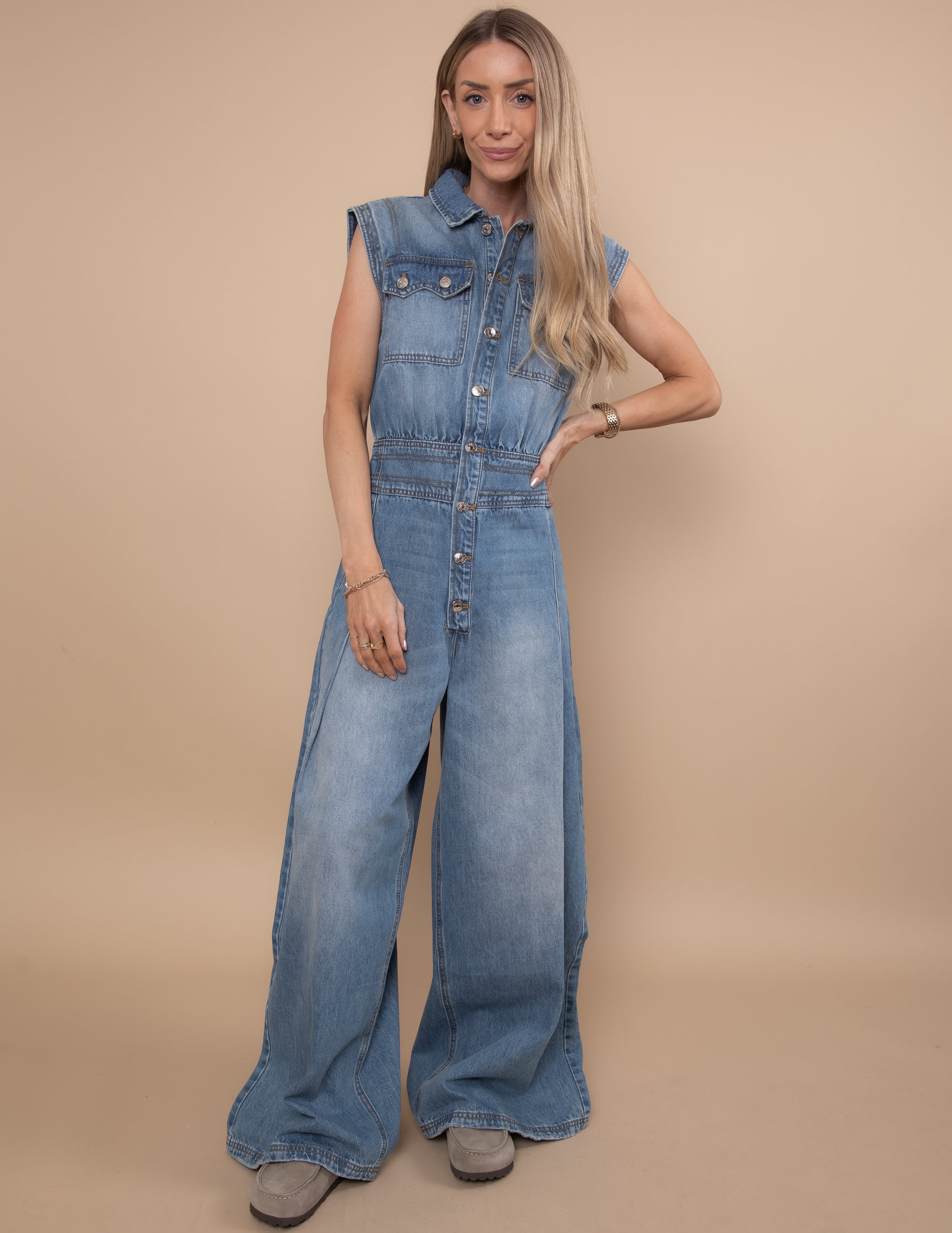 High Noon Denim Jumpsuit