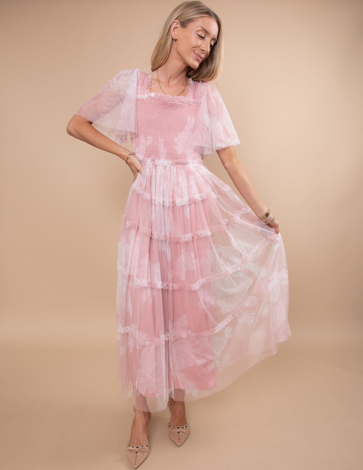Blush Garden Tulle Dress