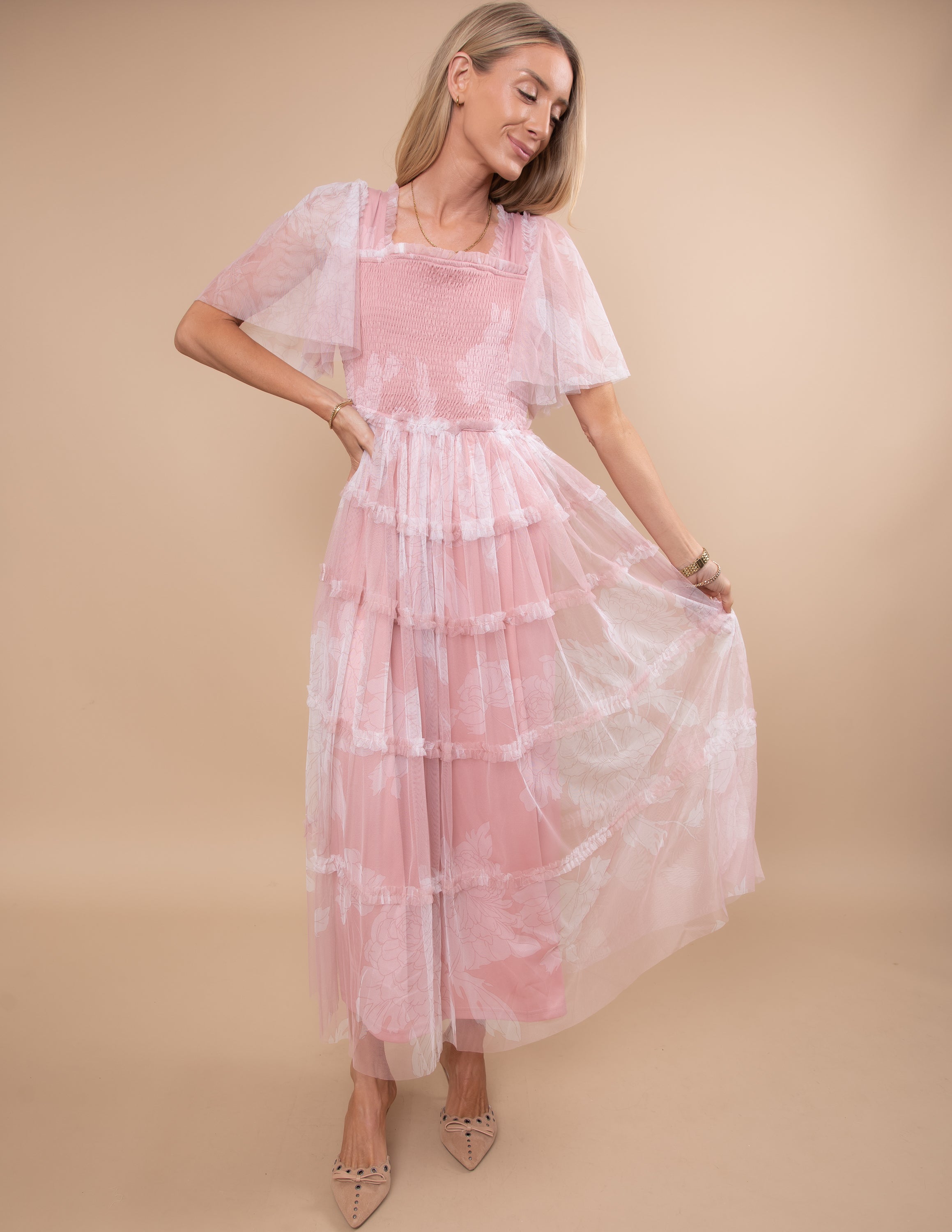 Blush Garden Tulle Dress