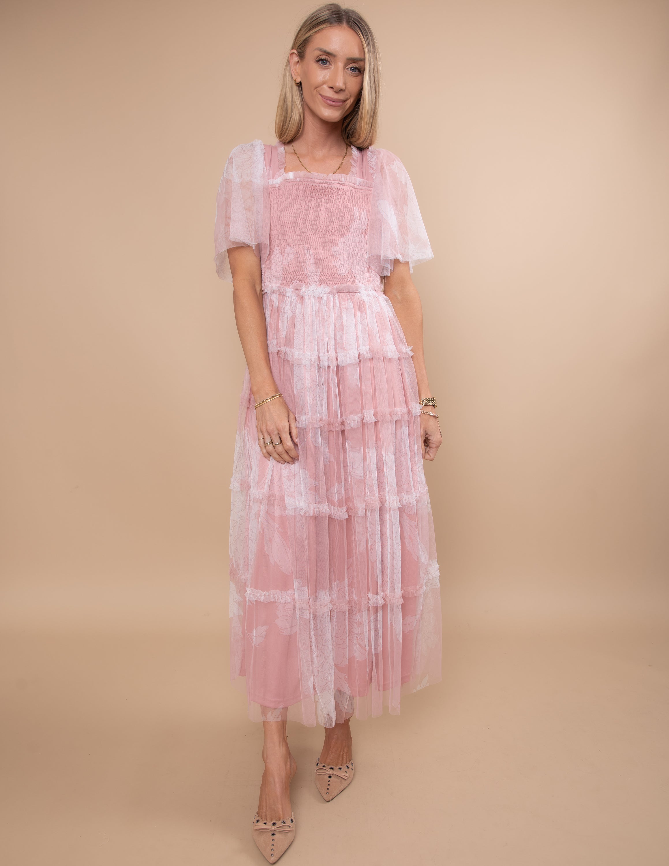 Blush Garden Tulle Dress