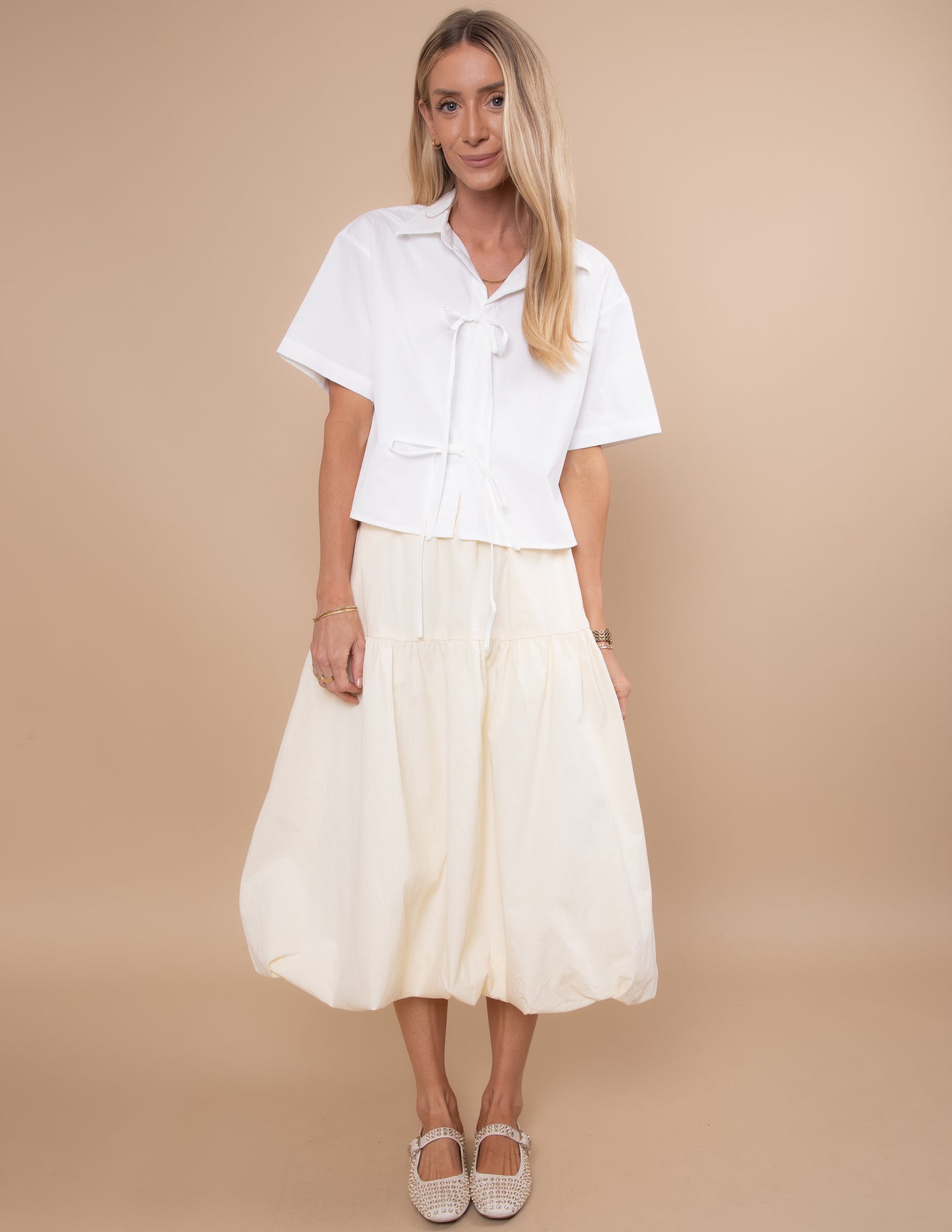 Wrenley Puffed Hem Skirt