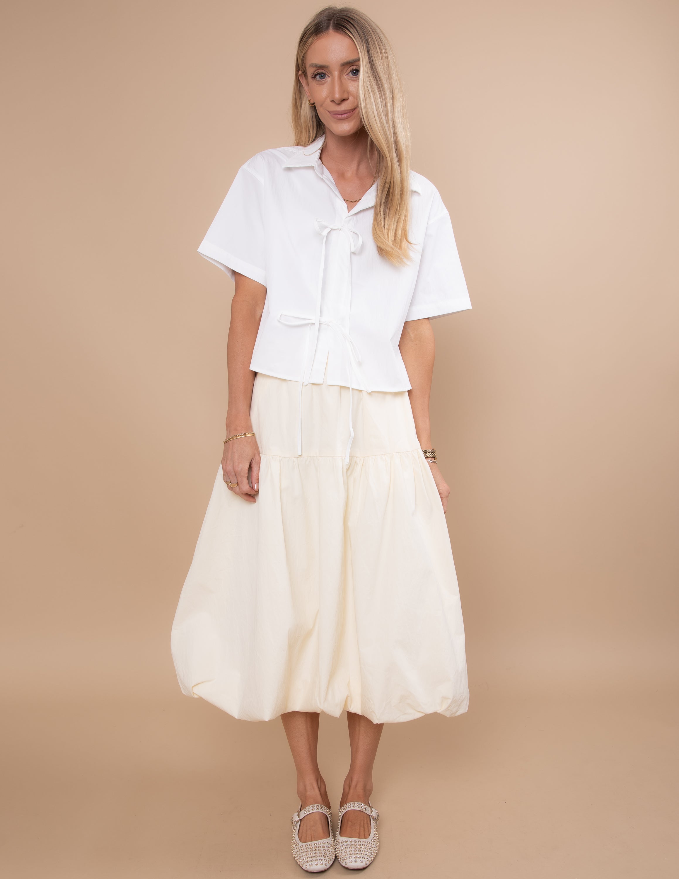 Wrenley Puffed Hem Skirt