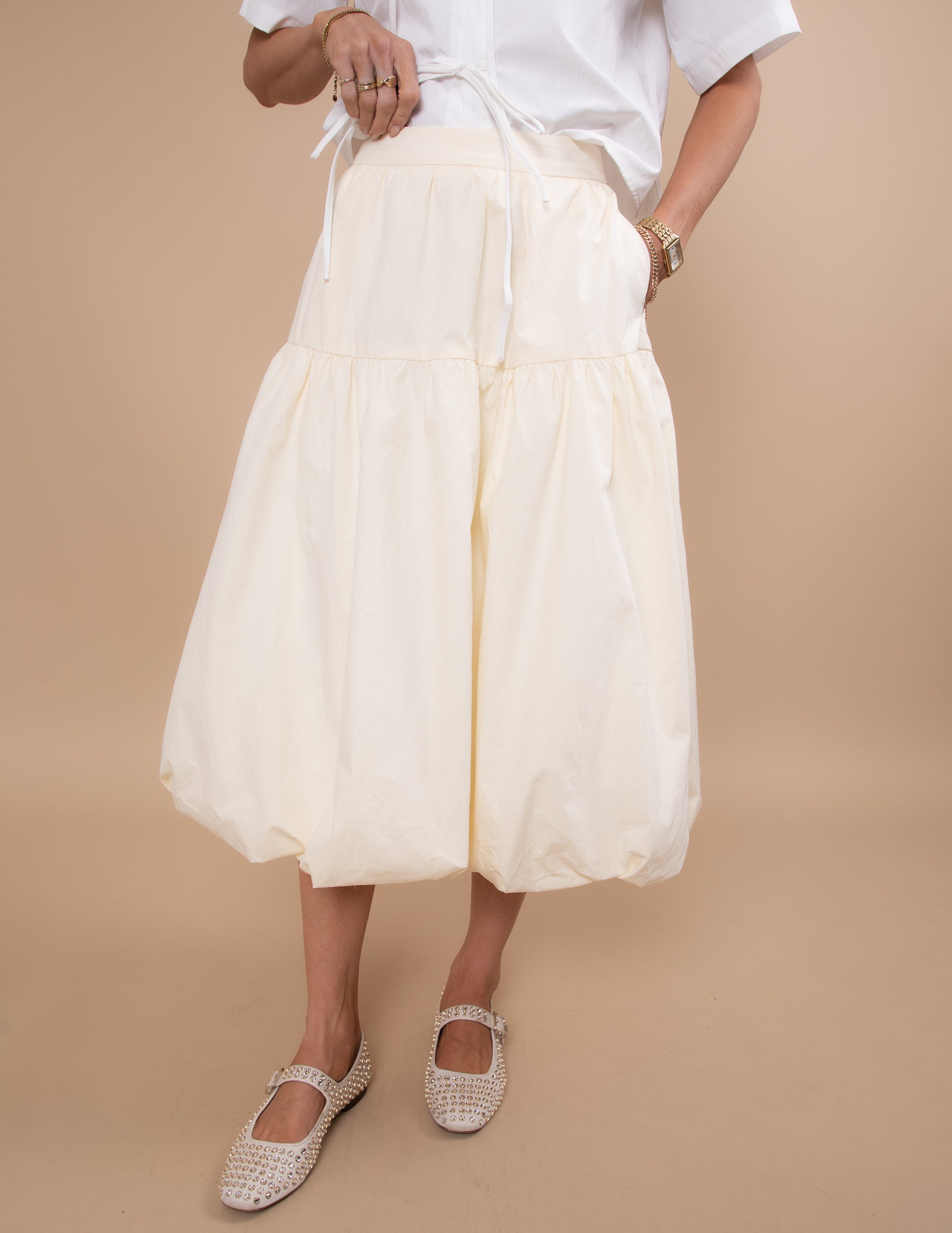 Wrenley Puffed Hem Skirt