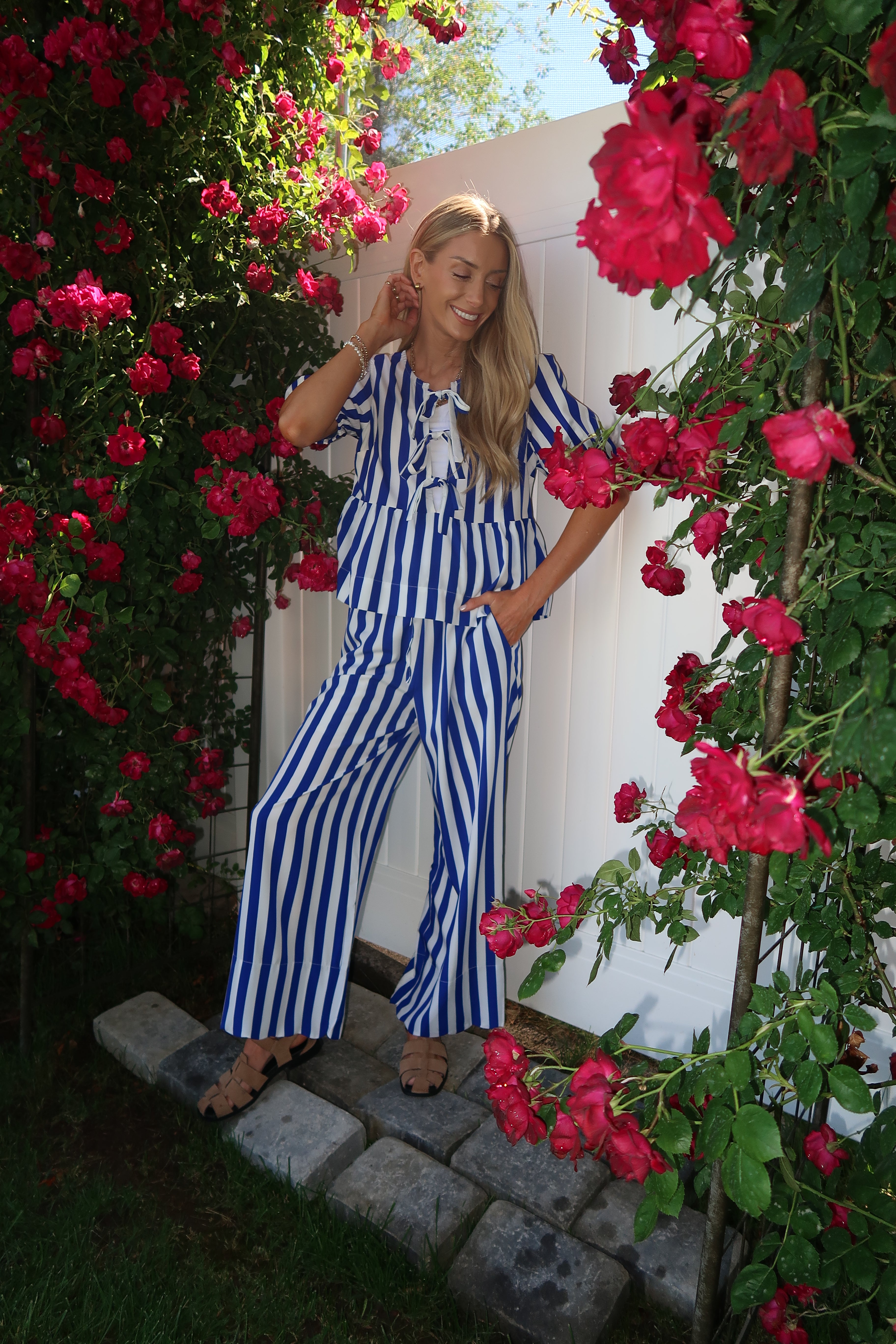 Greta Striped Two Piece Set