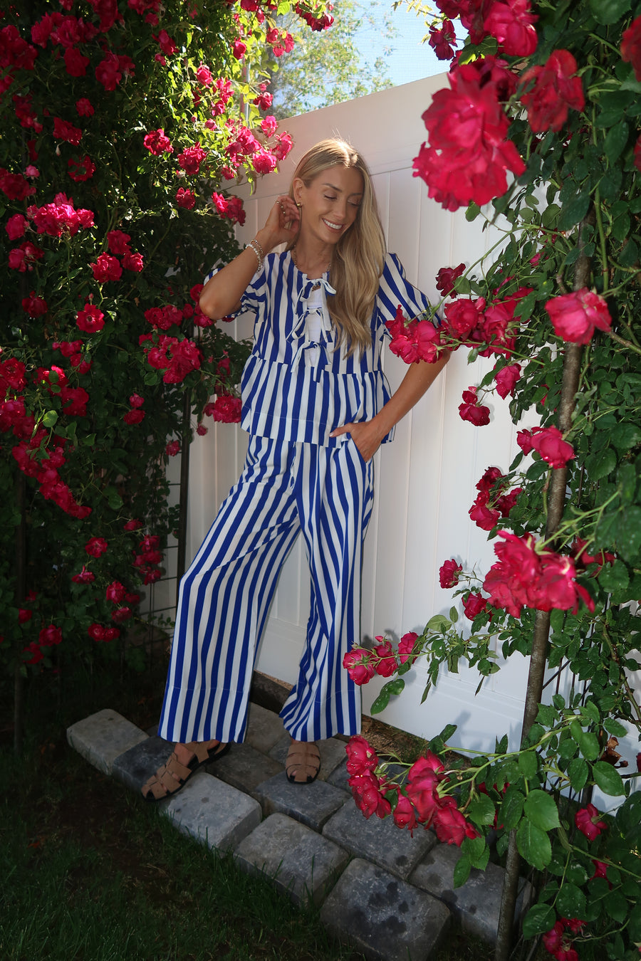 Greta Striped Two Piece Set
