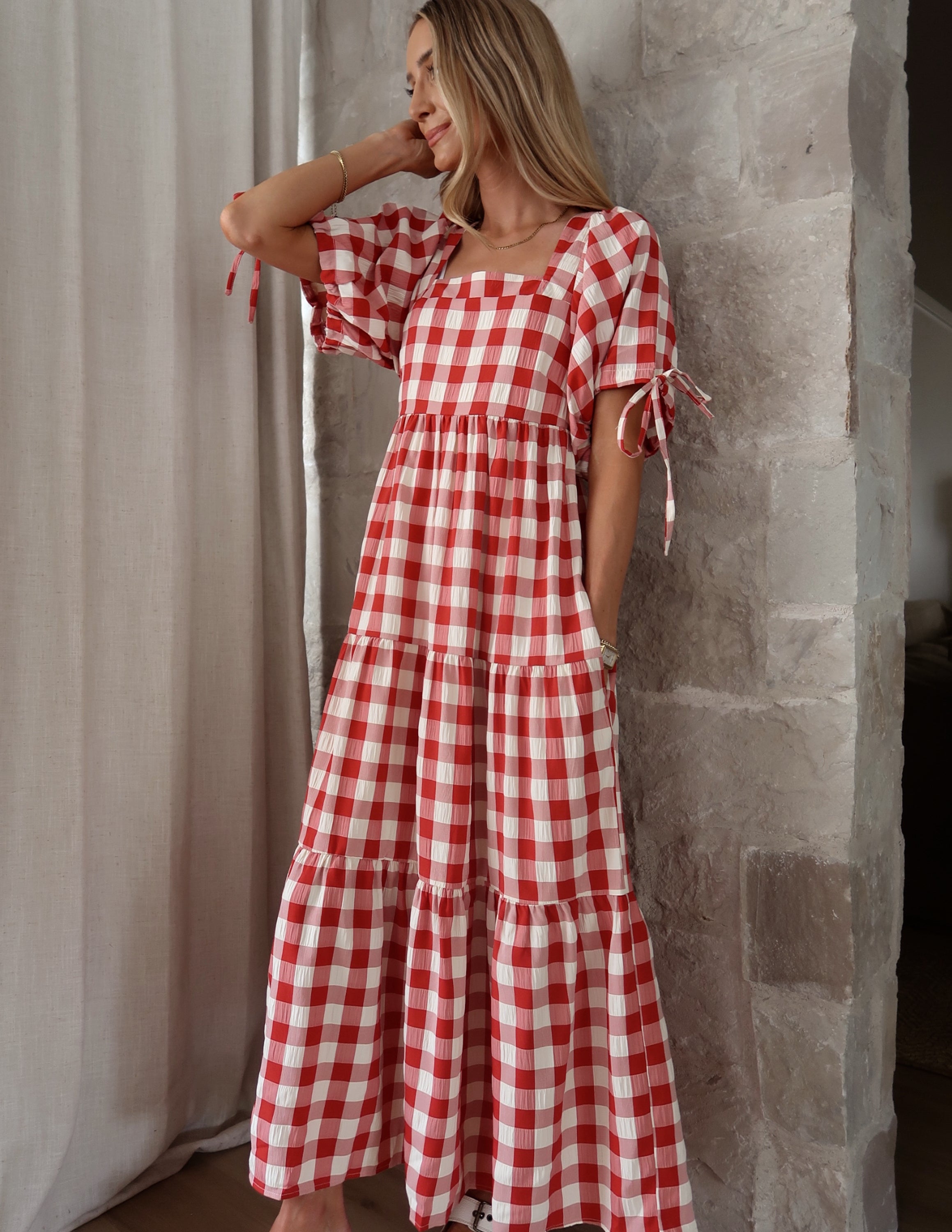Savvy Checkered Dress