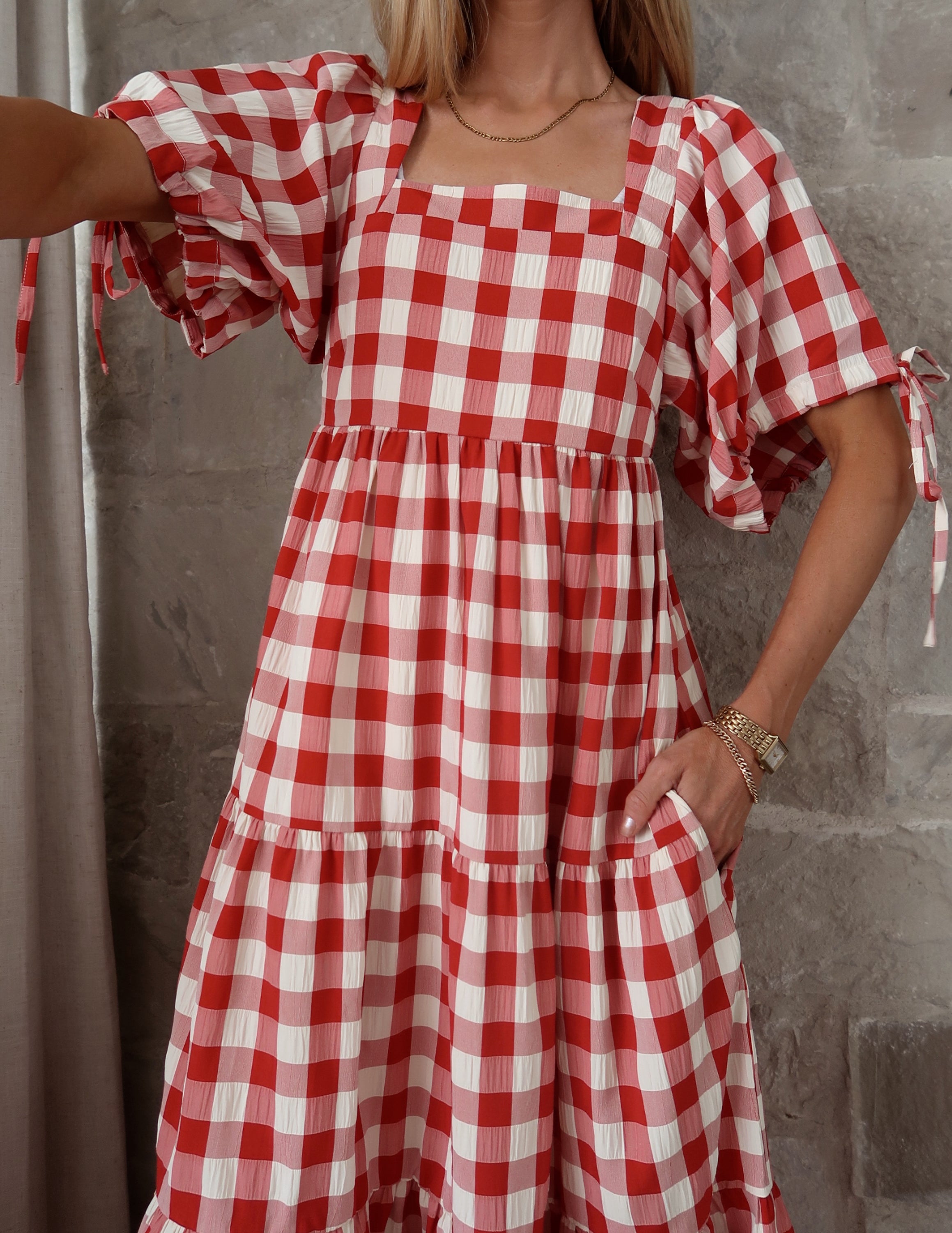Savvy Checkered Dress